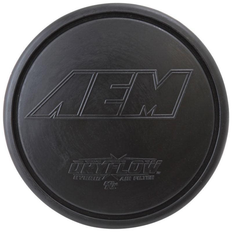 AEM Dryflow Air Filter - Round Tapered - 2.75in Flange ID x 5.5in Base OD x 4.75in Top OD x 7.5in H AEM Induction Air Filters - Universal Fit  AXOPROS