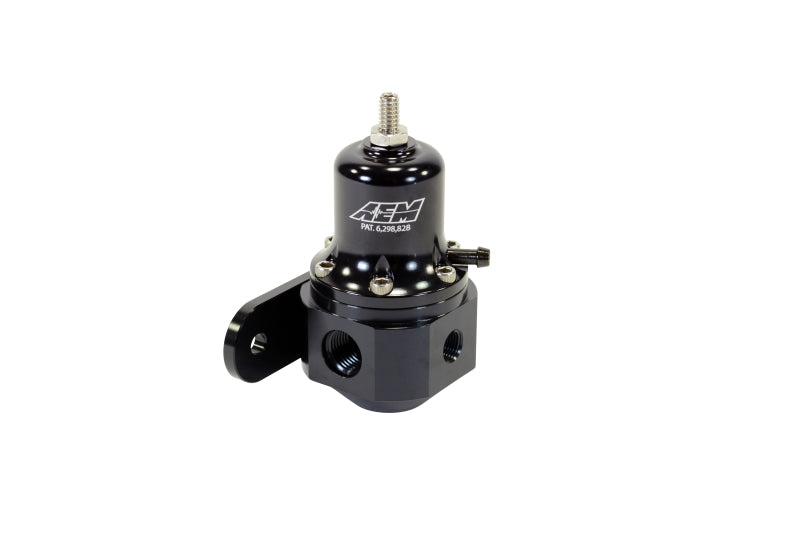 AEM High Capacity Universal Black Adjustable Fuel Pressure Regulator AEM Fuel Pressure Regulators  AXOPROS