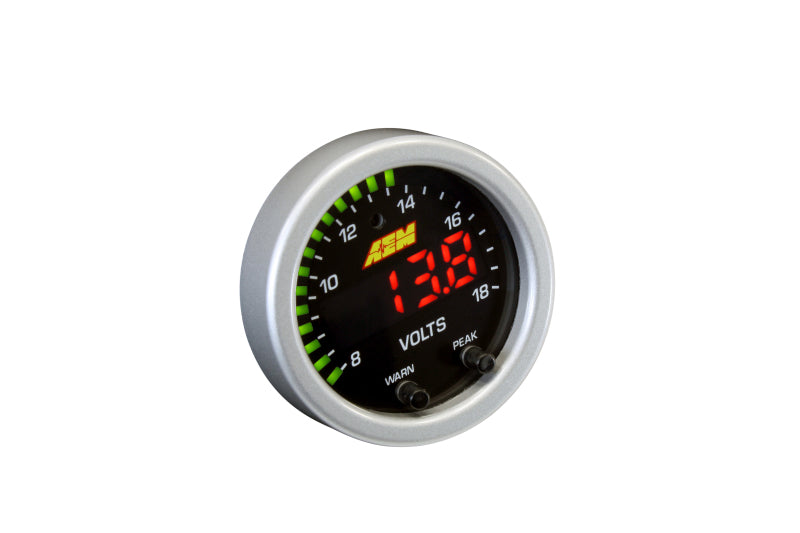 AEM X-Series 8-18V Volt Gauge AEM Gauges  AXOPROS