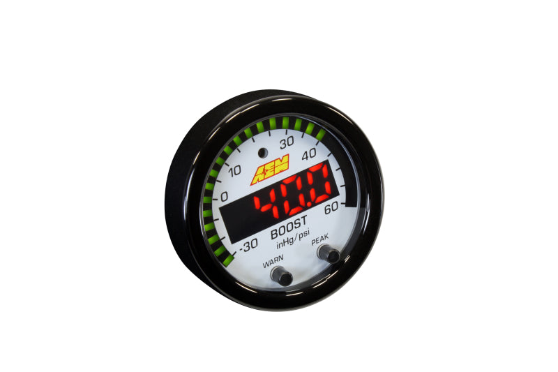 AEM X-Series Boost Pressure -30inHg 60psi Gauge Kit AEM Gauges  AXOPROS