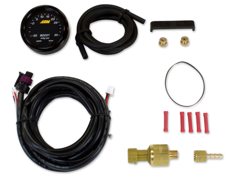 AEM X-Series Boost Pressure -30inHg 60psi Gauge Kit AEM Gauges  AXOPROS