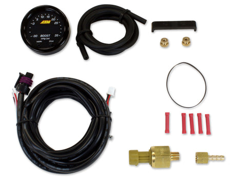 AEM X-Series Boost Pressure -30inHg 60psi Gauge Kit AEM Gauges  AXOPROS