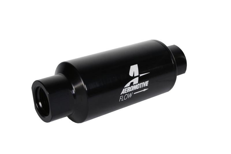 Aeromotive In-Line Filter 10AN 10 Micron Microglass Element Bright-Dip Black 2in OD Aeromotive Fuel Filters  AXOPROS