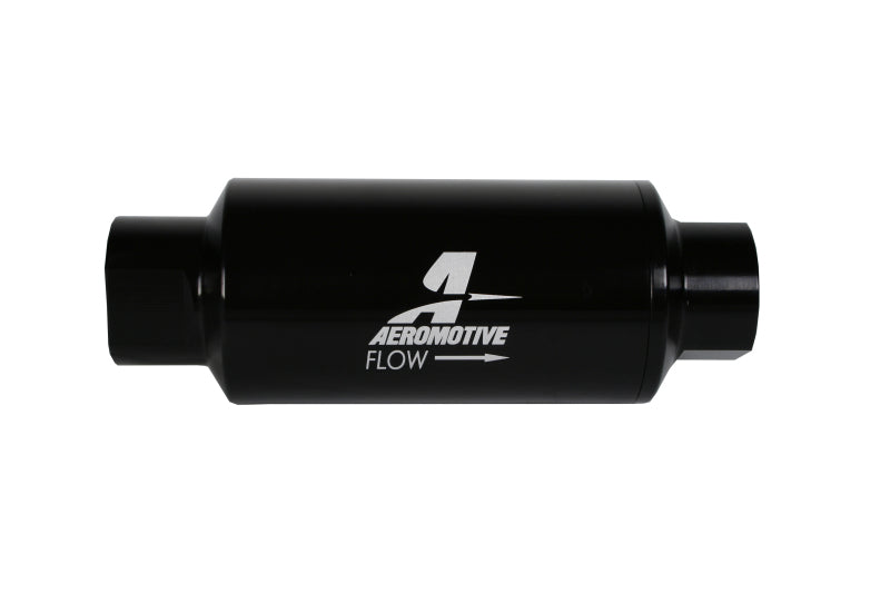 Aeromotive In-Line Filter 10AN 10 Micron Microglass Element Bright-Dip Black 2in OD Aeromotive Fuel Filters  AXOPROS