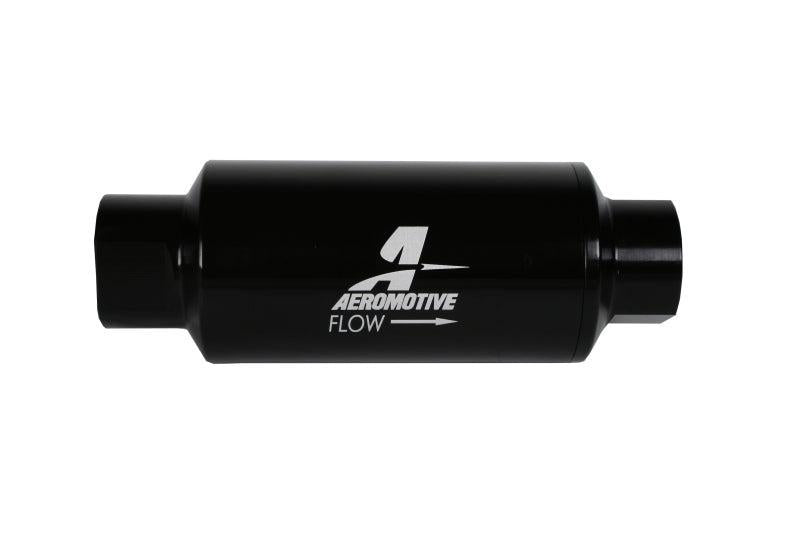 Aeromotive In-Line Filter 10AN 10 Micron Microglass Element Bright-Dip Black 2in OD Aeromotive Fuel Filters  AXOPROS