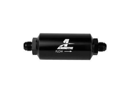 Aeromotive In-Line Filter - AN-08 size Male - 10 Micron Microglass Element - Bright-Dip Black Aeromotive Fuel Filters  AXOPROS