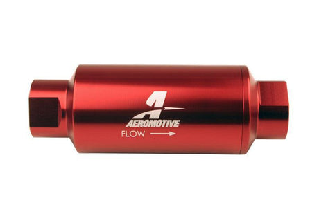 Aeromotive In-Line Filter - (AN-10) 10 Micron Microglass Element Red Anodize Finish Aeromotive Fuel Filters  AXOPROS