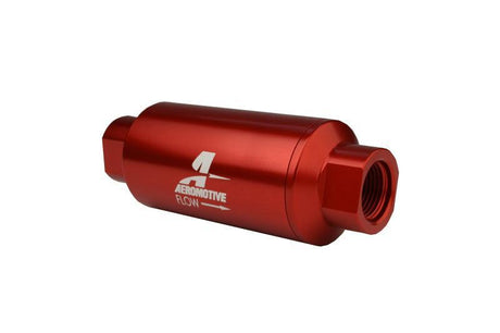 Aeromotive In-Line Filter - AN-10 size - 40 Micron SS Element - Red Anodize Finish Aeromotive Fuel Filters  AXOPROS