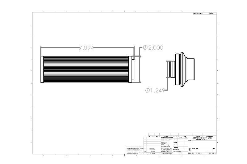 Aeromotive In-Line Filter - AN-16 10 Micron Microglass Element Extreme Flow Aeromotive Fuel Filters  AXOPROS