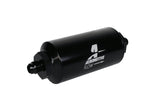 Aeromotive In-Line Filter - (AN-6 Male) 10 Micron Fabric Element Bright Dip Black Finish Aeromotive Fuel Filters  AXOPROS