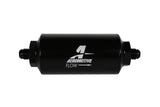 Aeromotive In-Line Filter - (AN-6 Male) 10 Micron Fabric Element Bright Dip Black Finish Aeromotive Fuel Filters  AXOPROS