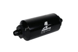 Aeromotive In-Line Filter - (AN-6 Male) 10 Micron Fabric Element Bright Dip Black Finish Aeromotive Fuel Filters  AXOPROS