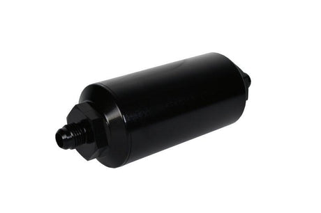 Aeromotive In-Line Filter - (AN-6 Male) 10 Micron Fabric Element Bright Dip Black Finish Aeromotive Fuel Filters  AXOPROS