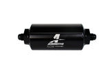 Aeromotive In-Line Filter - (AN-6 Male) 10 Micron Microglass Element Bright Dip Black Finish Aeromotive Fuel Filters  AXOPROS