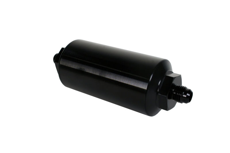 Aeromotive In-Line Filter - (AN-6 Male) 10 Micron Microglass Element Bright Dip Black Finish Aeromotive Fuel Filters  AXOPROS