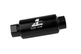 Aeromotive In-Line Fuel Filter 40-M Stainless Mesh Element ORB-10 Port (Bright-Dip Black) 2in. OD Aeromotive Fuel Filters  AXOPROS