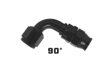 Aeromotive PTFE Hose End - AN-08 - 90 Deg - Black Anodized Aeromotive Fittings  AXOPROS