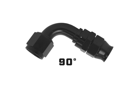 Aeromotive PTFE Hose End - AN-08 - 90 Deg - Black Anodized Aeromotive Fittings  AXOPROS