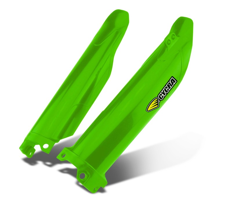 Cycra 21+ Kawasaki KX450X Fork Guards - OEM Green Cycra Plastics  AXOPROS