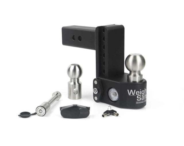 Weigh Safe Weigh Safe 6in Drop Hitch w/Built-in Scale & 2.5in Shank (10K/22K GTWR) w/WS05 - Steel Hitch Ball Mounts aftermarket performance part