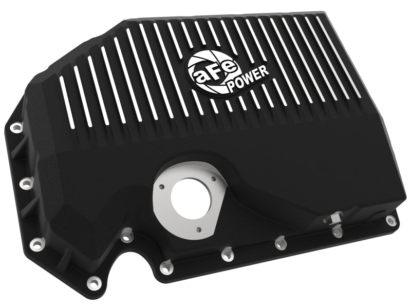 aFe 05-19 VW 1.8L/2.0L w/ Oil Sensor Engine Oil Pan Black POWER Street Series w/ Machined Fins aFe Diff Covers  AXOPROS