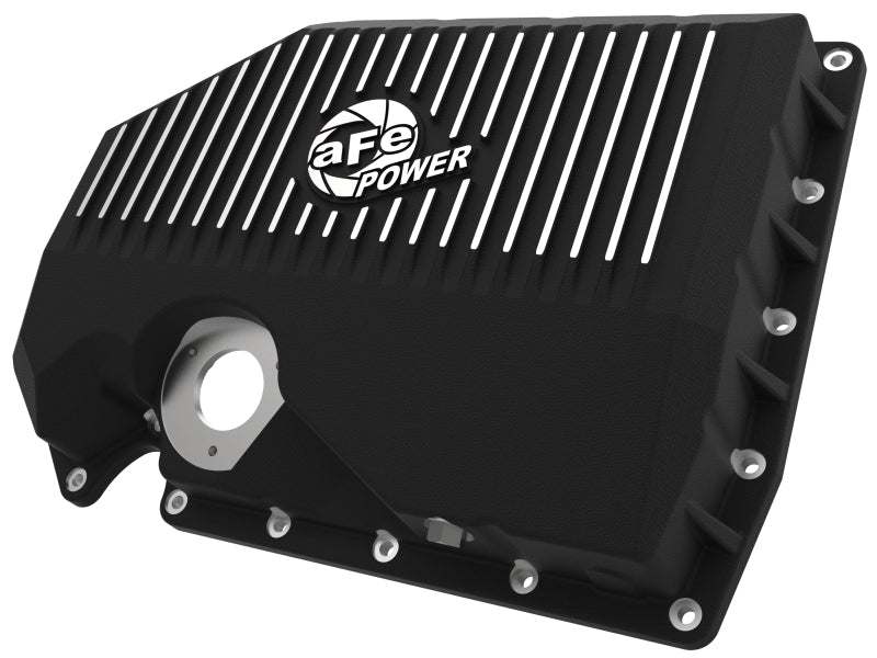 aFe 05-19 VW 1.8L/2.0L w/ Oil Sensor Engine Oil Pan Black POWER Street Series w/ Machined Fins aFe Diff Covers  AXOPROS