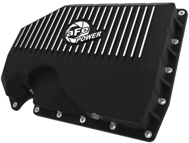aFe 05-19 VW 1.8L/2.0L w/o Oil Sensor Engine Oil Pan Black POWER Street Series w/ Machined Fins aFe Diff Covers  AXOPROS