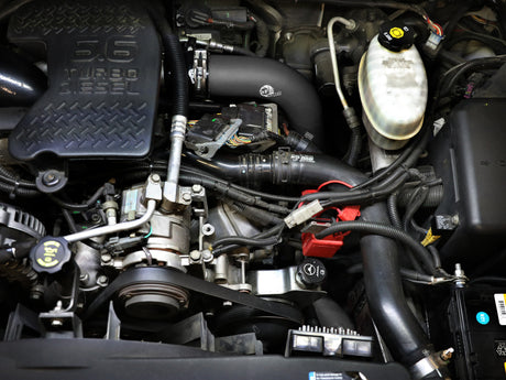 aFe 06-10 GM Diesel Trucks V8 6.6L BladeRunner Aluminum Hot & Cold Charge Pipe Kit - Black aFe Intercoolers  AXOPROS