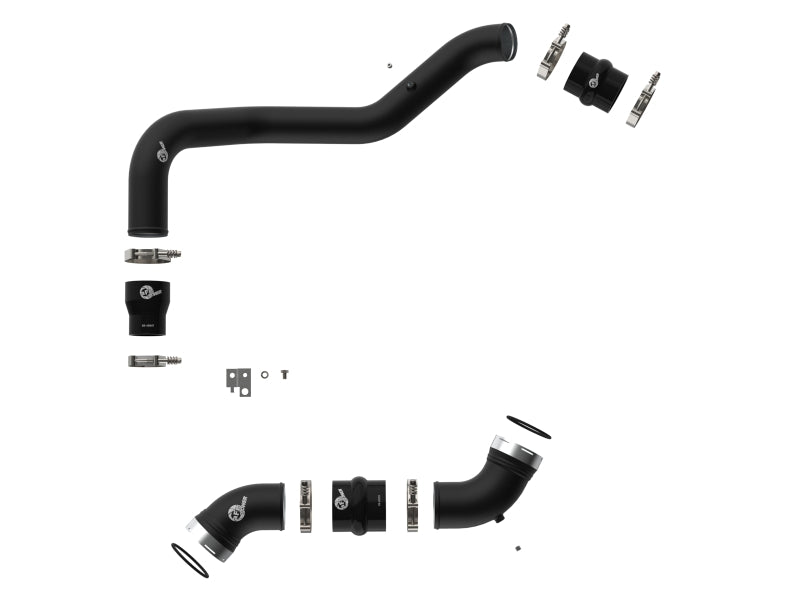 aFe 06-10 GM Diesel Trucks V8 6.6L BladeRunner Aluminum Hot & Cold Charge Pipe Kit - Black aFe Intercoolers  AXOPROS