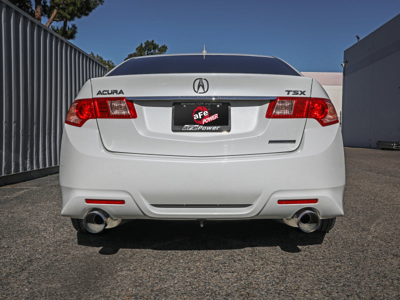 aFe 09-14 Acura TSX L4 2.4L Takeda 2-1/2in to 2-1/4in 304 SS Cat-Back Exhaust System w/BlueFlame Tip aFe Catback  AXOPROS