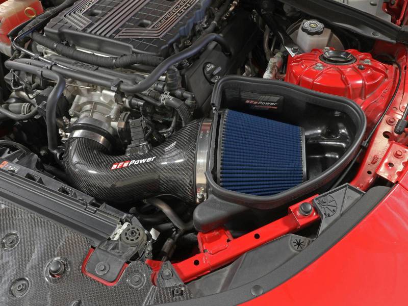 aFe 17-12 Chevrolet Camaro ZL1 (6.2L-V8) Track Series Carbon Fiber CAI System w/ Pro 5R Filters aFe Cold Air Intakes  AXOPROS