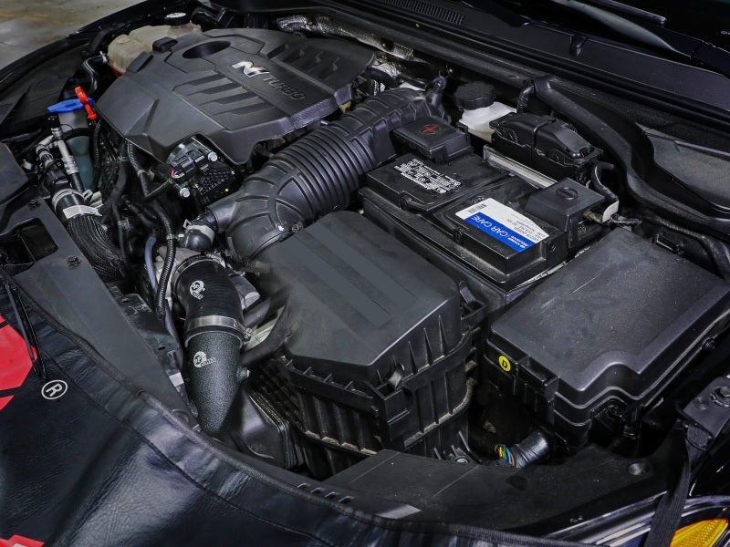 aFe 19-22 Hyundai Veloster N L4 2.0L (t) BladeRunner 2-3/4in Aluminum Cold Charge Pipe - Black aFe Intercoolers  AXOPROS