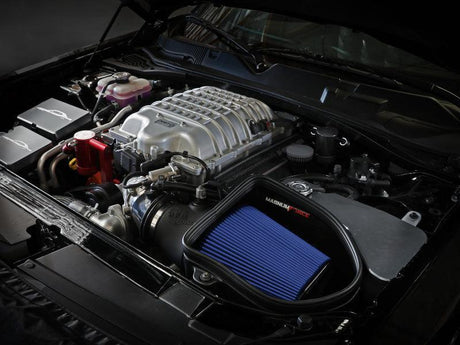aFe 19-23 Dodge Challenger Hellcat V8-6.2L (sc) Magnum FORCE Stage2 Cold Air Intake System w/Pro 5R aFe Cold Air Intakes  AXOPROS
