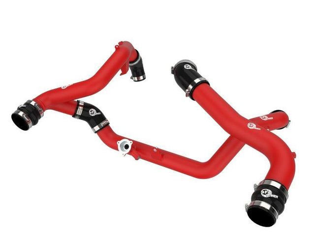 aFe 20-23 Ford Explorer ST V6 3.0L (tt) BladeRunner Aluminum Hot and Cold Charge Pipe Kit - Red aFe Intercoolers  AXOPROS
