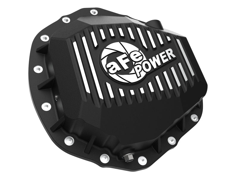 aFe 2020 Chevrolet Silverado 2500 HD  Rear Differential Cover Black ; Pro Series w/ Machined Fins aFe Diff Covers  AXOPROS