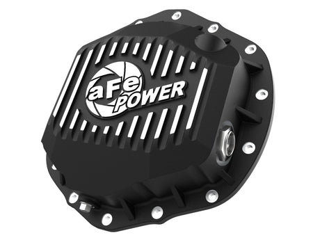 aFe 2020 Chevrolet Silverado 2500 HD  Rear Differential Cover Black ; Pro Series w/ Machined Fins aFe Diff Covers  AXOPROS