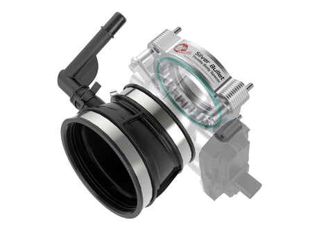 aFe 2020 Vette C8 Silver Bullet Aluminum Throttle Body Spacer Works w/ Factory Intake Only - Silver aFe Throttle Body Spacers  AXOPROS