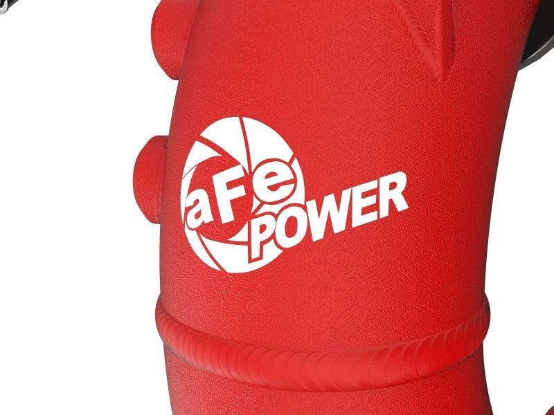 aFe 2022 Toyota Land Cruiser (J300) V6-3.5L (tt) BladeRunner 2.5in Aluminum Hot Charge Pipe - Red aFe Intercoolers  AXOPROS