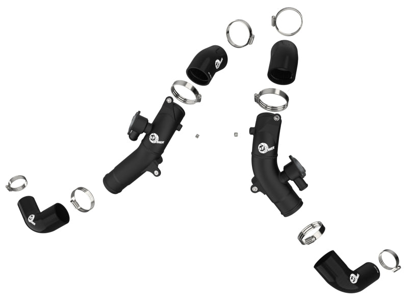 aFe 2022 Toyota Tundra V6-3.5L (tt) BladeRunner 2.5in Aluminum Hot Charge Pipe - Black aFe Intercoolers  AXOPROS