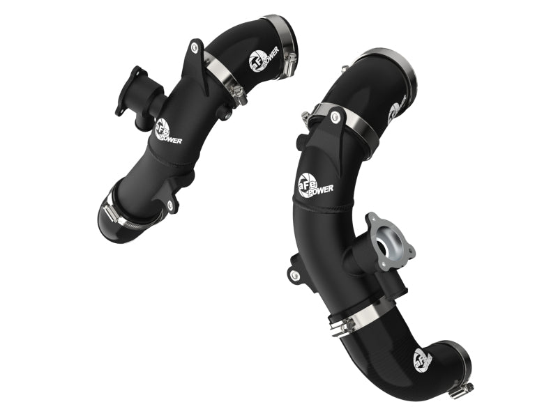 aFe 2022 Toyota Tundra V6-3.5L (tt) BladeRunner 2.5in Aluminum Hot Charge Pipe - Black aFe Intercoolers  AXOPROS