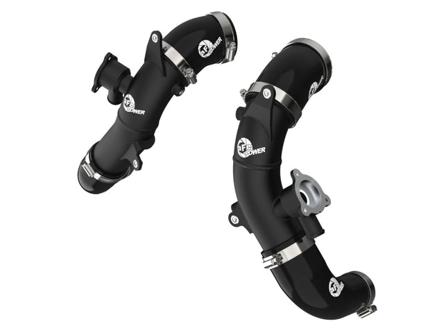 aFe 2022 Toyota Tundra V6-3.5L (tt) BladeRunner 2.5in Aluminum Hot Charge Pipe - Black aFe Intercoolers  AXOPROS