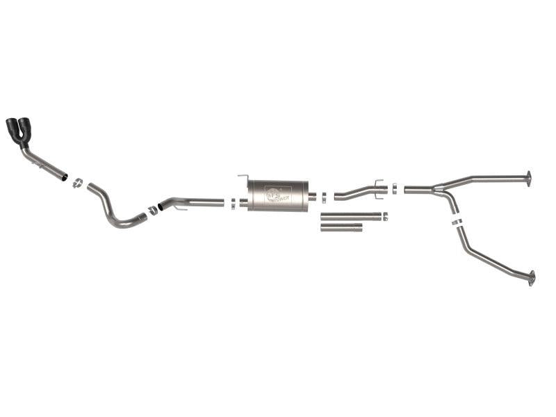 aFe 2022 Toyota Tundra V6-3.5L (tt) Vulcan Series 2.5in to 3in 304 SS Cat-Back Exhaust w/ Black Tip aFe Catback  AXOPROS