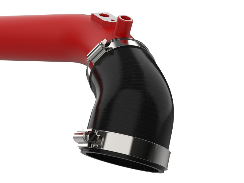 aFe 2024+ Jeep Wrangler JL L4-2.0L (t) BladeRunner 2-1/2in Aluminum Hot Charge Pipe - Red aFe Intercoolers  AXOPROS