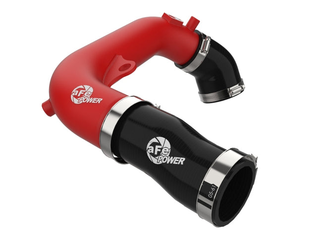 aFe 2024+ Jeep Wrangler JL L4-2.0L (t) BladeRunner 2-1/2in Aluminum Hot Charge Pipe - Red aFe Intercoolers  AXOPROS
