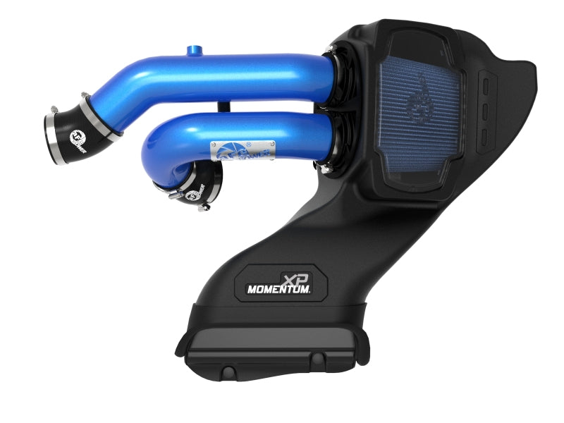 aFe 21-22 Ford F-150 Raptor V6-3.5L(tt) Momentum XP Cold Air Intake System - Blue w/ Pro 5R Filter aFe Cold Air Intakes  AXOPROS