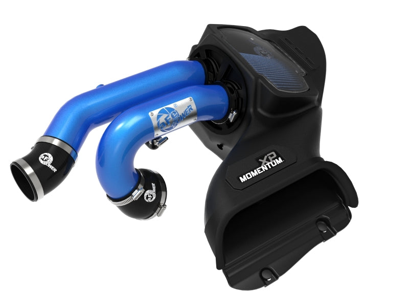 aFe 21-22 Ford F-150 Raptor V6-3.5L(tt) Momentum XP Cold Air Intake System - Blue w/ Pro 5R Filter aFe Cold Air Intakes  AXOPROS