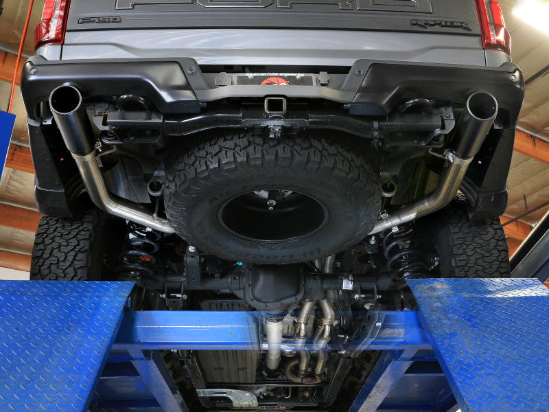 aFe 21-24 Ford F-150 Vulcan Series 3 IN to 3-1/2 IN Stainless Steel Cat-Back Exhaust System - Black aFe Catback  AXOPROS