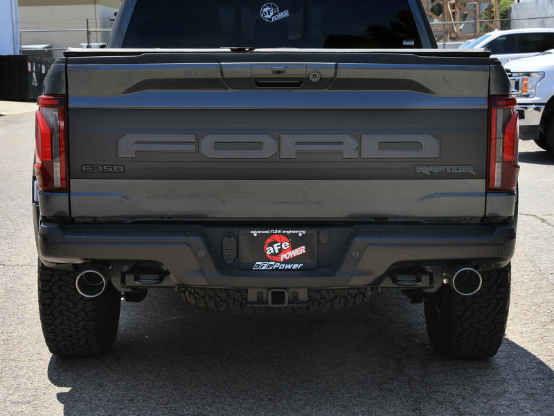 aFe 21-24 Ford F-150 Vulcan Series 3 IN to 3-1/2 IN Stainless Steel Cat-Back Exhaust System - Black aFe Catback  AXOPROS