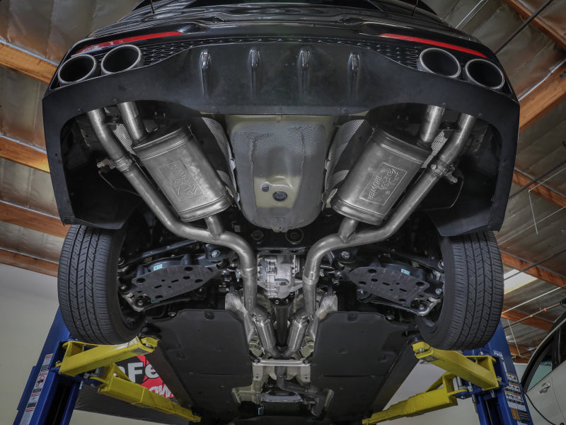 aFe 22-23 Kia Stinger L4-2.5L Turbo Gemini XV 3in to Dual 2-1/2in Cat-Back Exhaust System w/ Cut-Out aFe Catback  AXOPROS