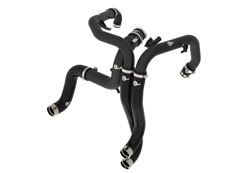 aFe 22-24 Ford Bronco Raptor V6-3.0L BladeRunner Aluminum Hot and Cold Charge Pipe Kit - Black aFe Intercoolers  AXOPROS